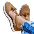 thumbnail image 3 of Sneakers for Women Slip On Low Top Walking Shoes Casual Summer Comfort Non Slip Flat Loafers, 39, 3 of 5