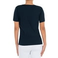thumbnail image 5 of Time and Tru Women's Pima Cotton Blend V Neck Tee, 2-Pack, Sizes XS-XXXL, 5 of 6