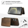 thumbnail image 2 of Dteck Magnetic Detachable Wallet Case for Samsung Galaxy A15,Luxury Leather 2 in 1 Case Compatible with Mag Safe Card Slot Pocket Stand Shockproof Cover for Galaxy A15 5G,Brown, 2 of 5