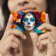 thumbnail image 5 of Pegatinas para tarjetas de crédito y débito, coloridas, para el Día de los Muertos, impermeables, resistentes a los arañazos y atractivas, 4 estilos personalizados para tarjetas de crédito y débito,, 5 of 8