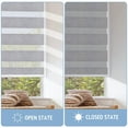 thumbnail image 6 of Keego Cordless Zebra Blinds for Windows 85% Blackout Shades Dual Layer Roller Shades for Home Bedroom Office (Grey Color, 30"W x 36"H, 6 of 9