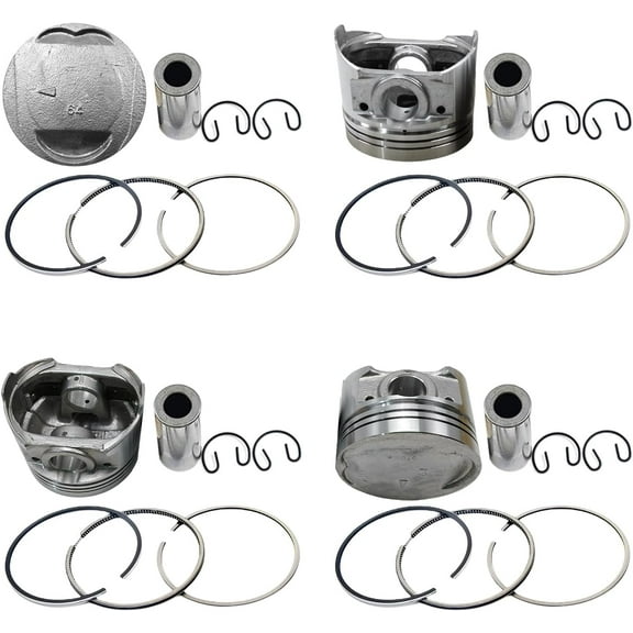 4PCS 4G64 Piston   Piston Rings For Mitsubishi 4G64 4G64A Engine For Dodge 99-05 Piston Diameter 86.5mm STD 4G64 piston Rings set Piston MD194657 MD188998