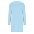thumbnail image 5 of Robe Grande Taille pour Femmes 2025 Automne Été Tendance Décontractée Ample à Manches Longues à Col Rond Longueur Genou avec Poches, 5 of 5