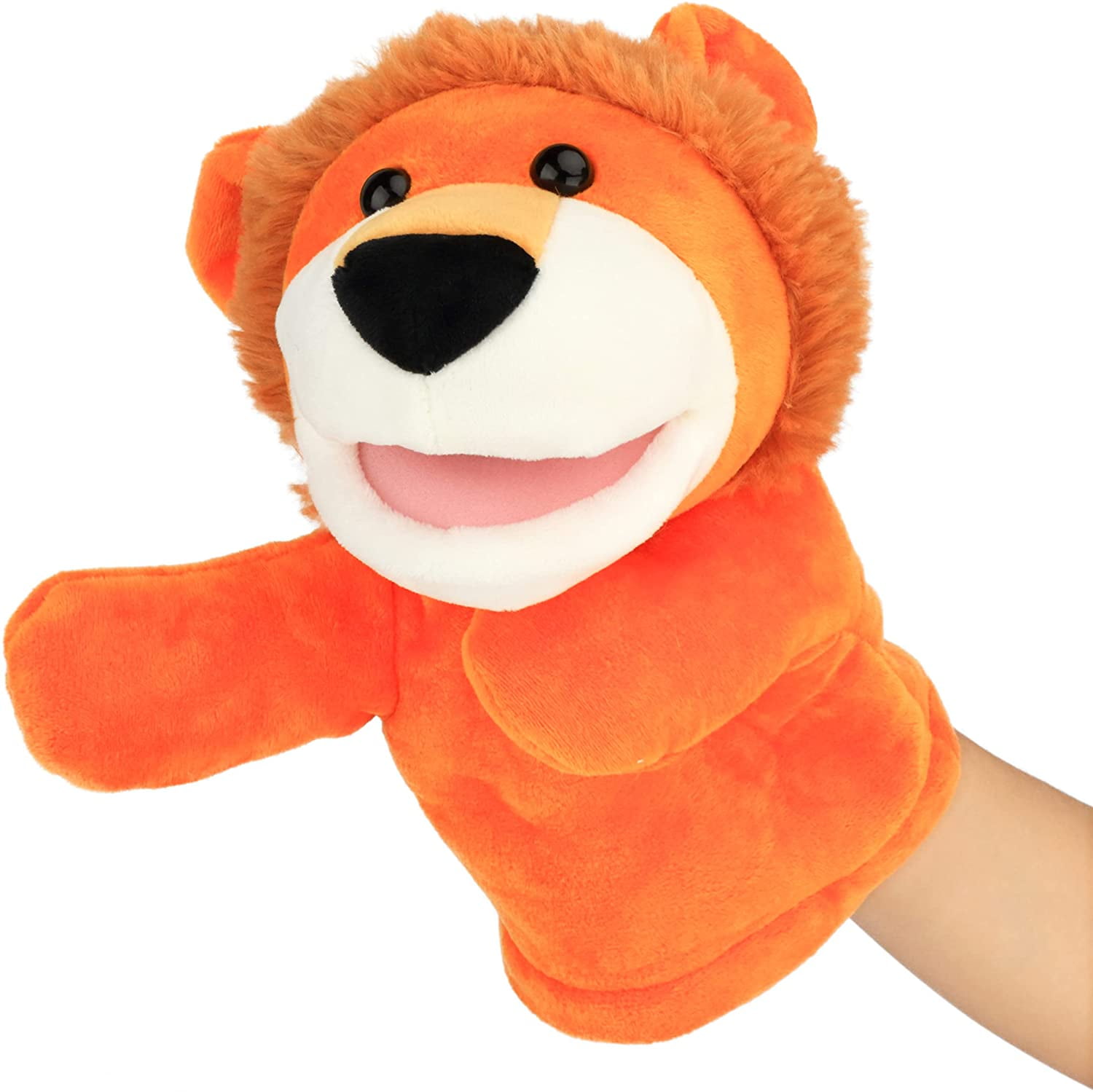 Plush lion hand puppet with movable mouth and arms plush animal for