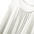 thumbnail image 4 of Besolor Pajamas Tank Tops for Women Crewneck Front Pleated Sleeveless Shirts Summer Casual Loose Lightweight Thin Sleepwear Tee Tanks, 4 of 5