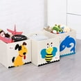 thumbnail image 6 of 2 Pcs Foldable Animal Toy Storage Box/Bin/Cube, Collapsible Storage Organizer Chest Basket Container for Toddlers, Kids, Boys and Girls(Dinosaur & Pink Elephant), 6 of 8