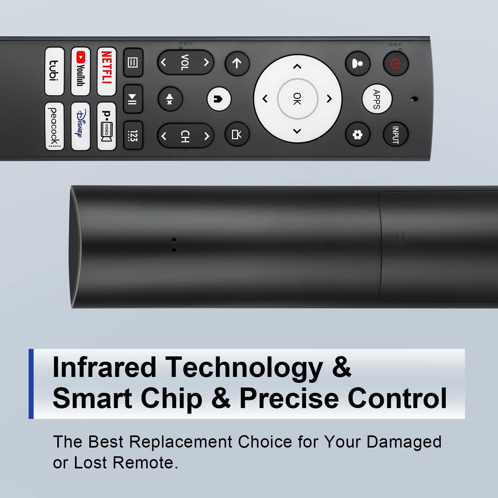 Replacement Remote Control Compatible with Hisense Smart Google TV，Compatible with Hisense UHD 4K ULED Google TVs