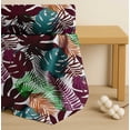 thumbnail image 4 of Soimoi Purple Cotton Cambric Fabric Tropical Leaves Print Fabric by Yard 56 Inch Wide, 4 of 7