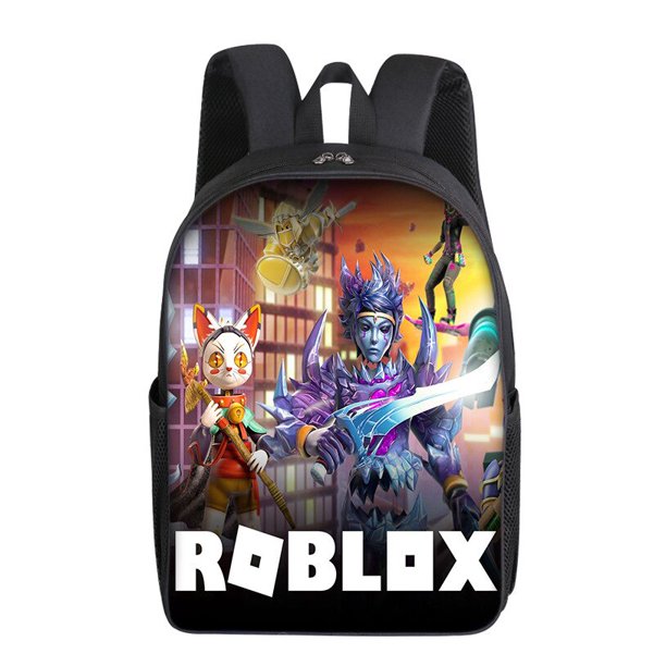 Roblox-bolsa escolar con estampado 3D para estudiantes de primaria y secundaria, morral escolar de dibujos animados de Anime, regalo para niños y niñas