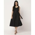 thumbnail image 2 of Moomaya Sleeveless Sweetheart Neck Flared Cotton Dress - Women's Trendy Dress, 2 of 8