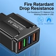 thumbnail image 2 of 4-Port USB Wall Charger with Quick Charge 3.0, 3.5A Desktop Power Adapter for Multiple Devices, US Plug & Overload Protection, 2 of 6