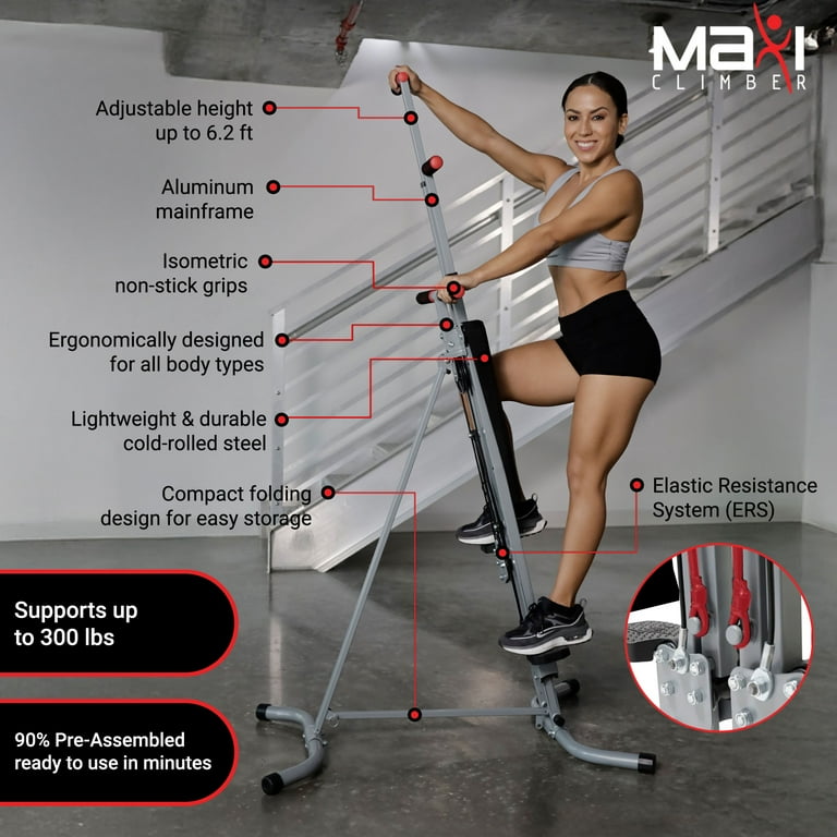 MaxiClimber Classic Vertical Climber, Cardio Exercise Machine 