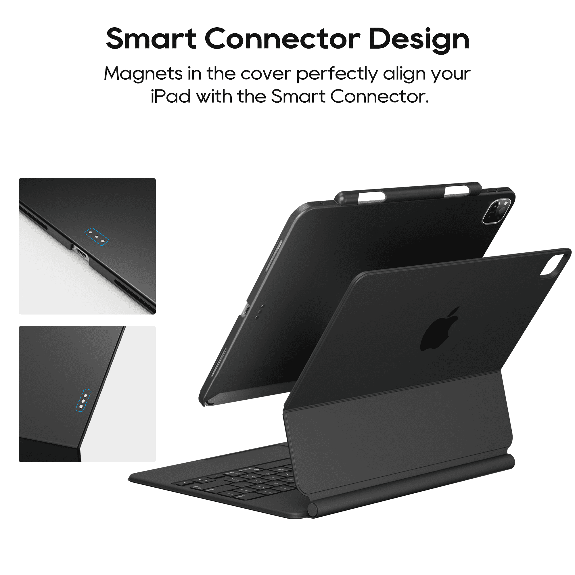 Pekarejue Magnetic Case with Pencil Holder Compatible with iPad Pro 13-inch M5 M4 2024 2025 and Compatible with Apple Magic Keyboard & Smart Folio Keyboard & Magnetic Stand