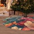 thumbnail image 2 of Cauagu 30" Christmas Tree Skirt Butterflies In Blooming Garden Pattern Christmas Tree Decorations Tree Mat for Xmas Decorations Occasion Holiday Home Decor -30", 2 of 7