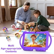 Android Tablet 7 Inch Kids Tablet with Protective Case, 4GB+32GB (Supports 512GB), Dual Cameras, 3000mAh Battery, WiFi 6, 1080P HD - Perfect Holiday/Birthday Gift