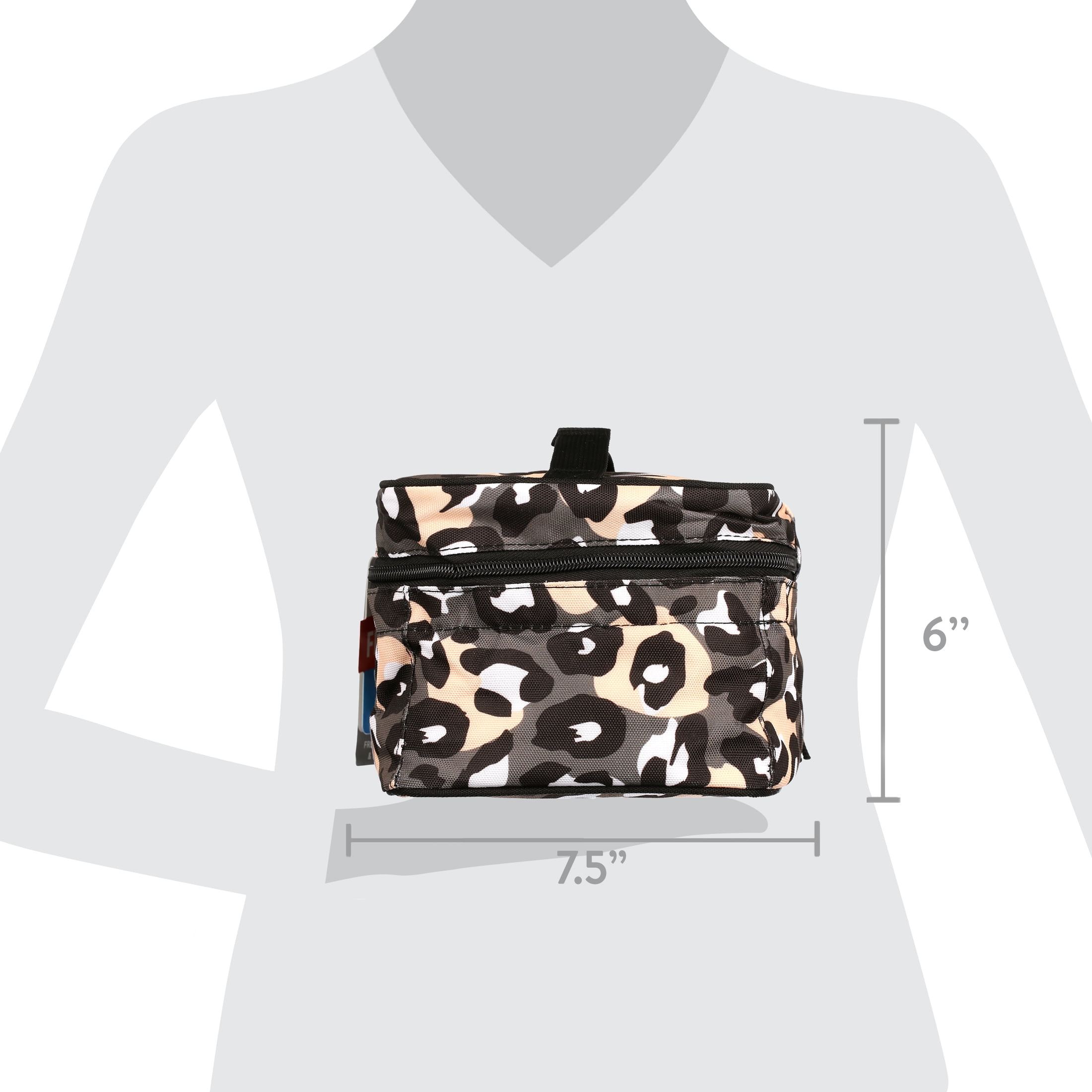 PackIt Freezable Baby Bottle and Breastmilk Storage Bag Cooler, Wild Leopard Gray