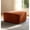 Orange, variant on Howcool Oversized Corduroy Ottoman Bench for Living Room, Rectangle Plush Footrest Pouf, Extra Seating & Coffee Table for Sofa, Compressed Memory Foam, No Assembly Required, Orange