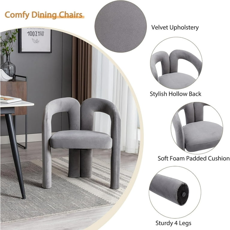 Tabaray Modern Boucle Dining Chair Set of 4 Sherpa Barrel Accent Chairs Upholstered Armchair Comfy Side Chair for Kitchen Living Room Reception