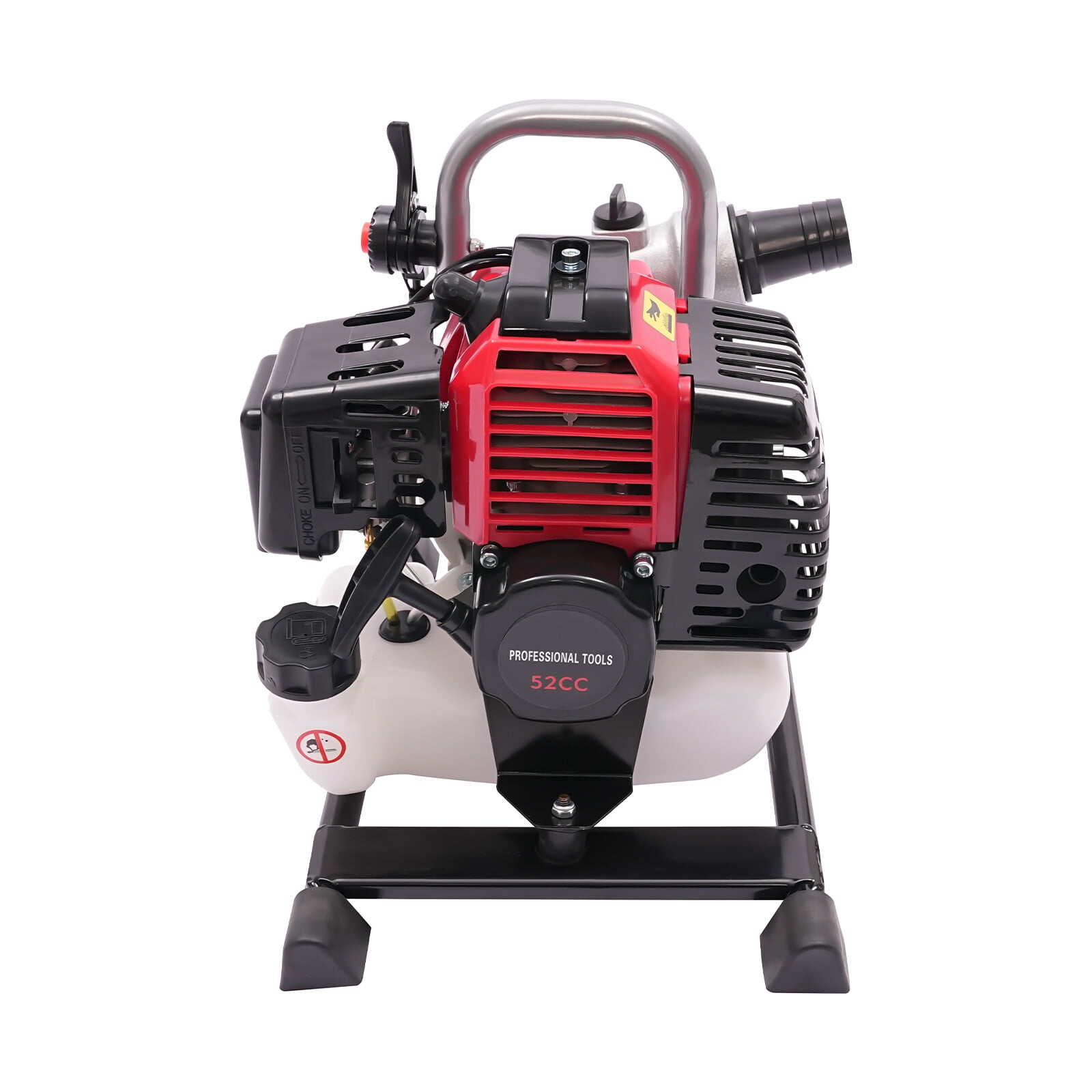 2-Stroke Gasoline Water Pump, 1.5 Inch Volute Portable Gas-Powered Semi-Trash Water Pump for Irrigation Drainage