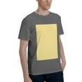 thumbnail image 2 of Bingfone Yellow Gingham Men'S Loose Fit Short-Sleeve Pocket T-Shirt, 2 of 7