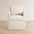 thumbnail image 5 of Usaint Upholstered Dining Chairs, Modern Kitchen Chairs Dinner Chairs with 4 Casters, Chenille Armchair for Bedroom Reading Room Living Room,Cream, 5 of 13