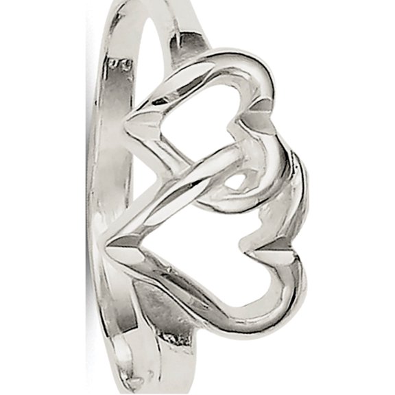Sterling Silver Heart Ring (Size 6) Made In India qr603-6