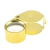 Unique Bargains 30X 21mm Jewelers Folding Eye Loupe Magnifier Magnifying Glass Gold Tone