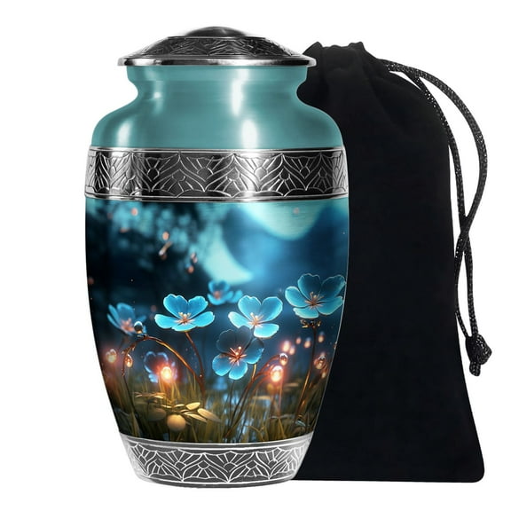 KARYLIZ Flower Unique Urn For Female Ashes Large Urn For Human Adult Dad 10 Inch