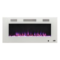 Wall Mounted Electric Fireplace in White by Paramount Premium