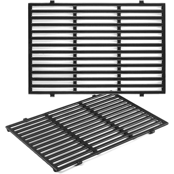 Spirit Grill Grates Replacement for Weber Spirit 300 Series, E/S 310 & 320, Genesis Silver/Gold B & C Grill Replacement Parts, Cast Iron, 17.5 x 11.9 Inch, 2-Pack Weber 7638