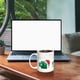 thumbnail image 4 of Taza de cerámica blanca, diseño único para café, té o agua, vajilla duradera con amplia capacidad para el desayuno y el uso diario, fácil de limpiar, 4 of 6