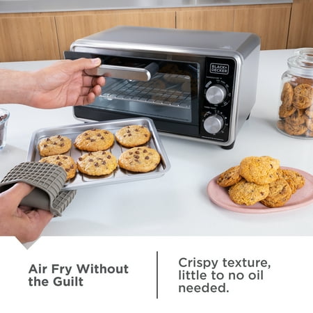 Black Decker Crisp ‘N Bake PRO Stainless Steel 4-Slice Air Fryer Toaster Oven