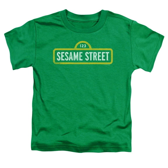 Sesame Street Rough Logo S/S Toddler T-Shirt Kelly Green