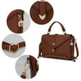 thumbnail image 6 of MKF Collection Angela Women Satchel Bag Vegan Leather, Crossover Purse Handbag by Mia K - Cognac Brown, 6 of 8
