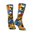 thumbnail image 3 of Painted Sunflower Socks Spring Unique Sunflowers Design Stockings Korean Women Men Soft So, 3 of 6