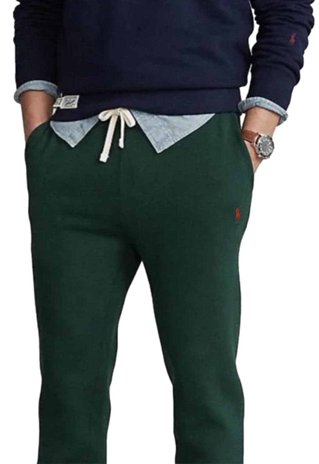 dark grey polo sweatpants