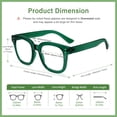 thumbnail image 4 of Gafas bloqueadoras de luz azul Madison Avenue de gran tamaño, verdes, 4 of 7