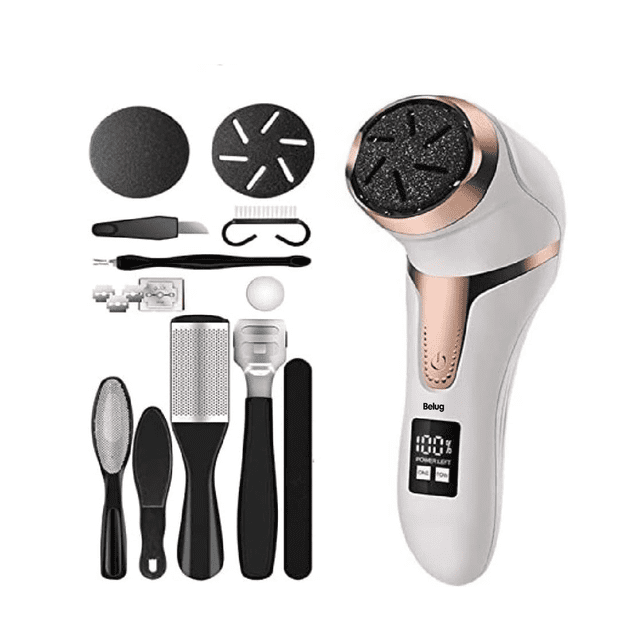 Removedor De Callos Electrico 25 Piezas Belug, Blanco Dorado