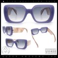 thumbnail image 2 of Womens Mod Beveled Thick Plastic Rectangular Fashion Sunlgasses [Lavender Brown - Smoke], 2 of 8