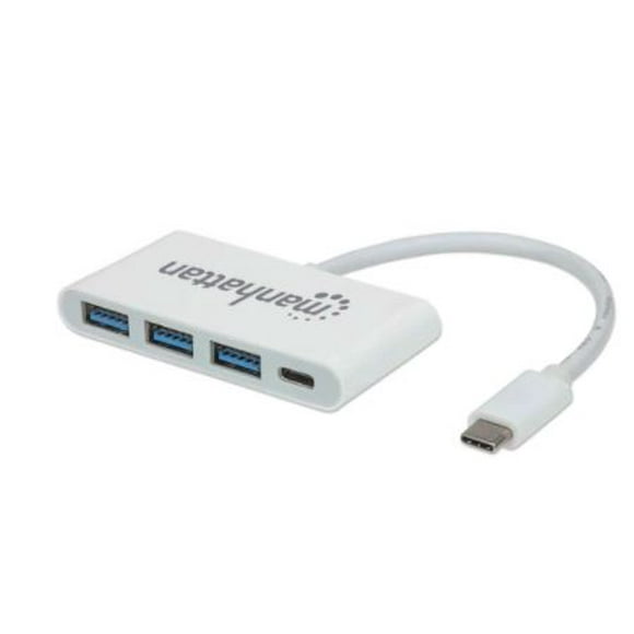 HUB USB-C Manhattan 3 Ptos A + 1 Pto C