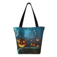thumbnail image 3 of Horeoi Spooky Halloween Print Shoulder Bag for Women Large Capacity Zipper Tote for Shopping Beach Travel Gym with Inner Pocket, 3 of 7