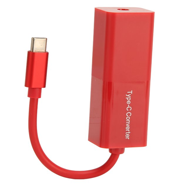 Adaptador De CC A USB C, 65W PD Adaptador De CC A USB C Para Teléfonos Móviles ANGGREK Rojo