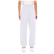 JWZUY Women's Elastic High Waist Sweatpants Workout Pocket Jogger Pants without Pocket Solid Classic Fit Athletic Pants White S