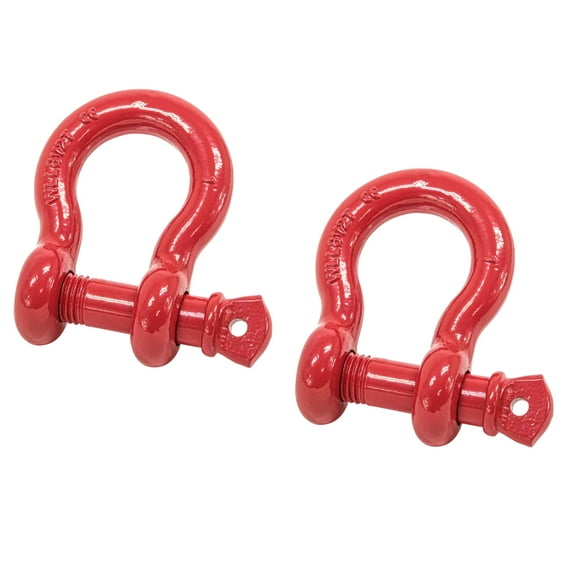 1" Anchor Shackle Forged Carbon Steel w/ Alloy Screw Pin Load Limit # 8.50 Tons (17,000 lbs) | Double Rust Protection Heavy Duty D Ring Shackle for Towing, Rigging & Vehicle Recovery (2 Pack)