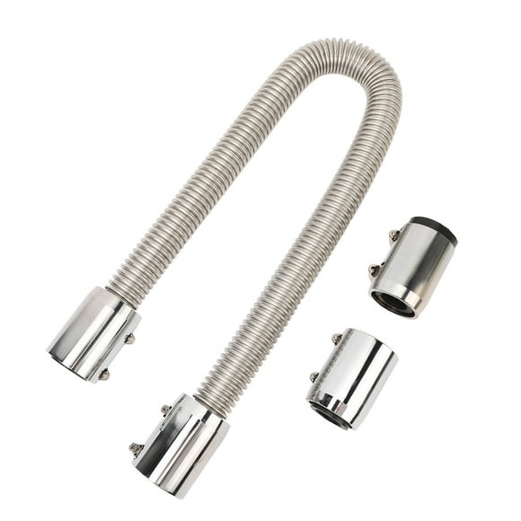 Tuyau de Radiateur Flexible, Tuyau de Radiateur Universel en Caoutchouc Inoxydable Kit de Tuyau de Radiateur de Liquide de Refroidissement avec 4 Adaptateurs pour Cols de Radiateur de 1 1/4 Po 1 1/2 Po 1 3/4 Po 1 5/8 Po