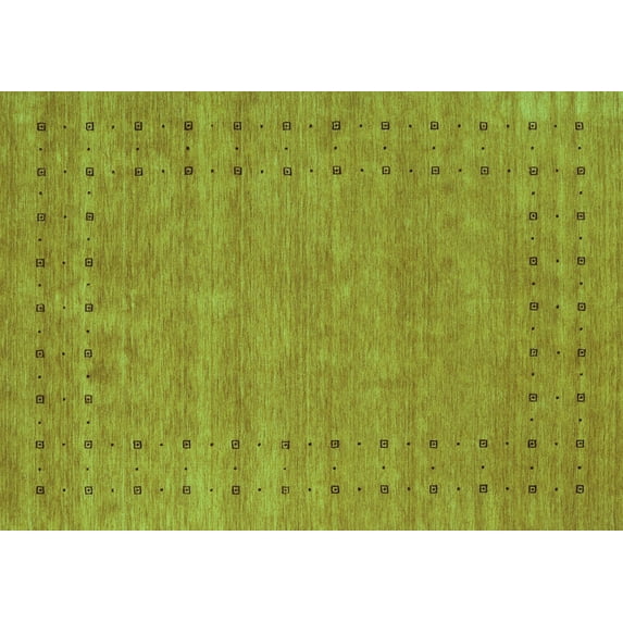 Ahgly Company Machine Washable Indoor Rectangle Abstract Turquoise Blue Contemporary Area Rugs, 8' x 10'