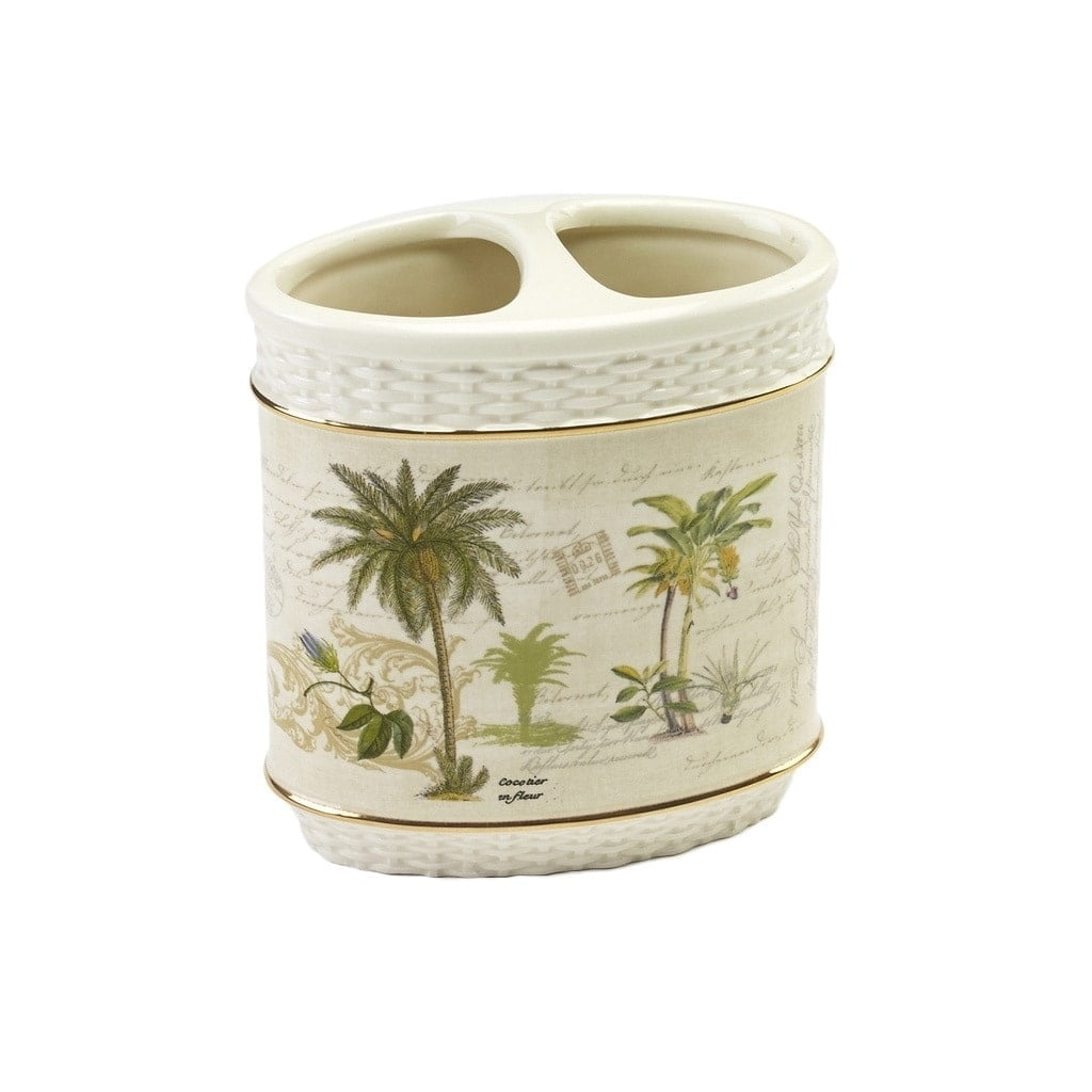 Colony Palm Toothbrush Holder Ivory