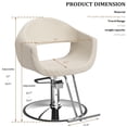 thumbnail image 2 of UBesGoo Barber Chair, Heavy Duty Hydraulic Salon Styling Chair, 360° Swivel with Footrest, Light Khaki, 2 of 8