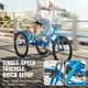 thumbnail image 4 of VEVOR Triciclo plegable para adultos, triciclo plegable para adultos de 24 pulgadas, bicicleta de crucero de 3 ruedas de acero al carbono con canasta grande y asiento ajustable, triciclos plegables, 4 of 9