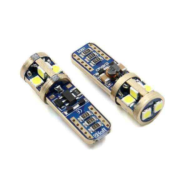 Canbus White T10 W5W 10 3030-Surface Mount Device-LED Car Light Door Dome Bulbs 194 168 2Pcs